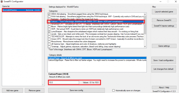 SweetFX Configurator - модифицируем графику в играх на свой вкус