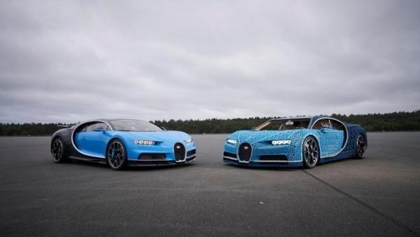 Полноразмерный Bugatti Chiron из миллиона деталей Lego умеет даже ездить