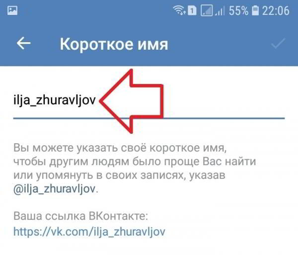Как изменить URL адрес страницы в ВК приложении