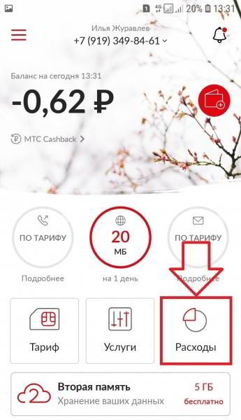 Как проверить и посмотреть расходы на МТС за месяц