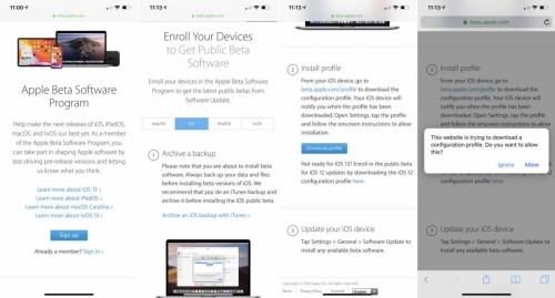 How to install the iOS 13 and iPadOS 13 public beta