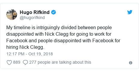 Facebook hires former deputy PM Sir Nick Clegg