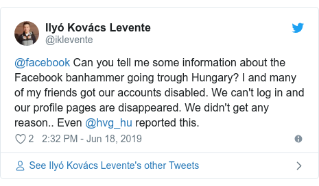 Facebook 'mysteriously locks out Hungarian users'