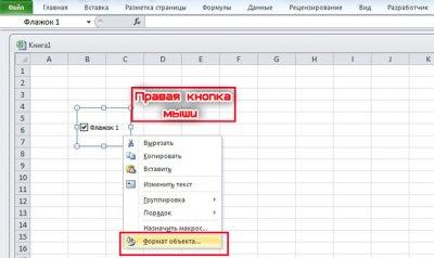Как поставить флажок (галочку) в программе Excel