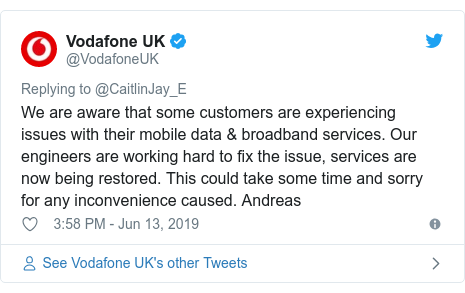 Vodafone suffers faults across Europe