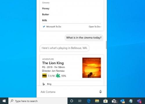 Последняя предварительная версия ОС Windows 10 и принимает меры к более разговорной Кортана