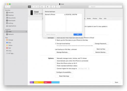 How you back up your iPhone and iPad in macOS 10.15 Catalina