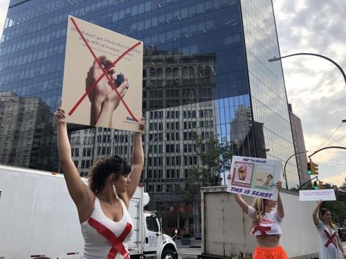 Sex tech startups protest outside Facebook for banning their ads