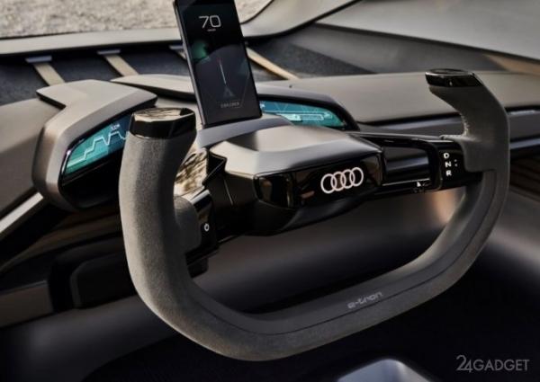 Внедорожник Audi AI:TRAIL quattro с электродвигателями, и дронами для подсветки дороги (23 фото + 2 видео)